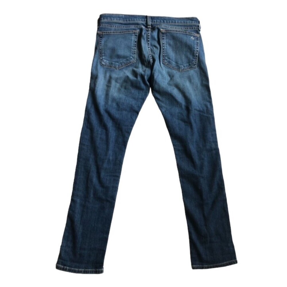 Rag & Bone Dre Distressed & Repaired Mid-Rise Skinny Jeans - Picture 3 of 5